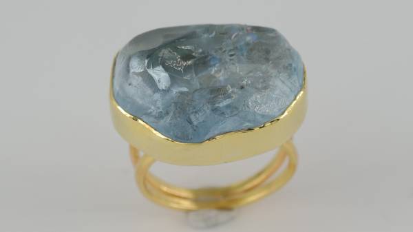 ΔΑΧΤΥΛΙΔΙ Κ18 ΜΕ AQUAMARINE - Δαχτυλίδια