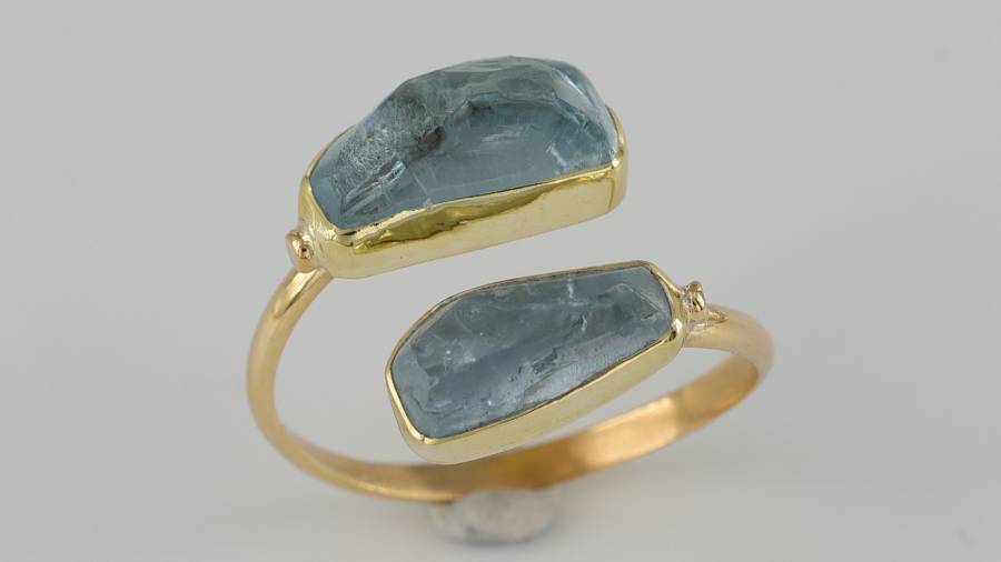 ΔΑΧΤΥΛΙΔΙ Κ18 ΜΕ AQUAMARINE